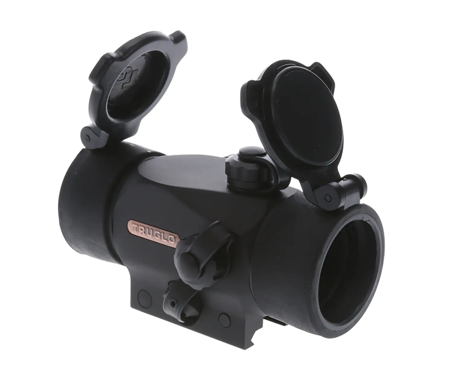 TruGlo TG-TG8230B Triton Black Anodized 1x 30mm 5 MOA Illuminated Tri-Color Dot Reticle Clamshell Packaging