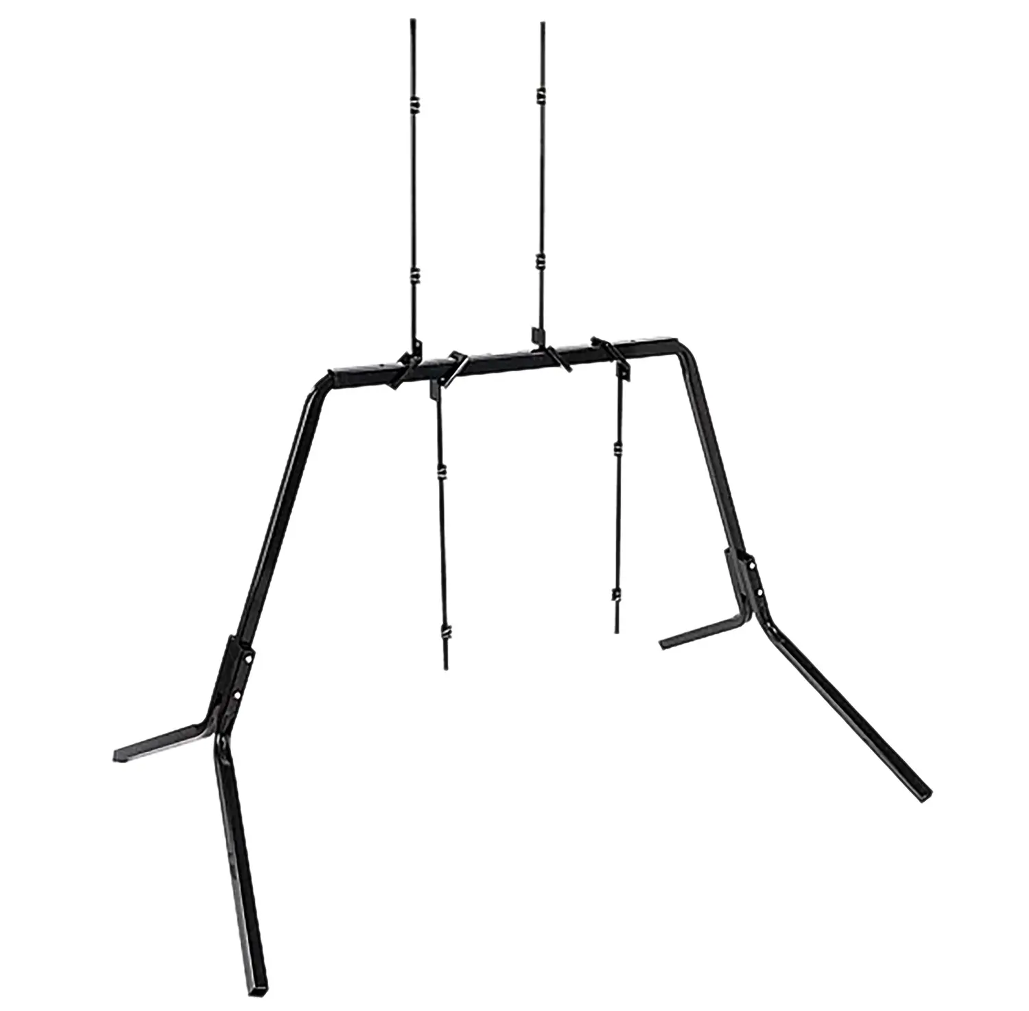 Gun cleaning stand for firearms display and maintenance.