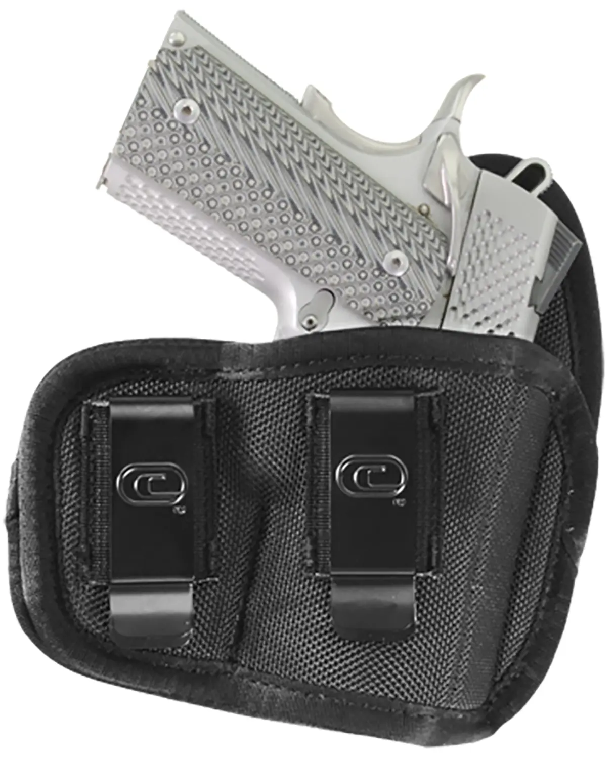 Crossfire Shooting Gear CRFVIGRSA1M1R The Vigor IWB Size 01 Black Ballistic Nylon Double Belt Clip Fits Micro Fits 1-1.50" Barrel Right Hand