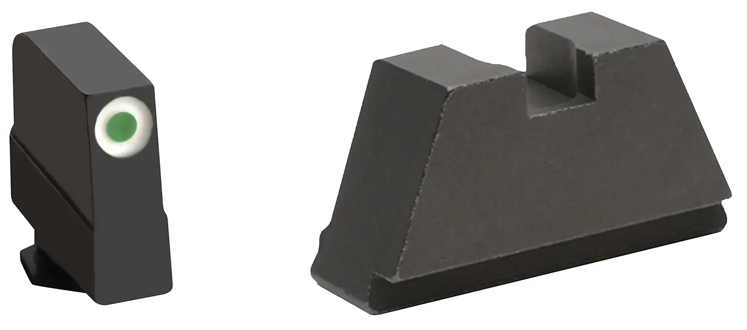 AmeriGlo GL491 Optic Compatible Sight Set for Glock 3XL Tall Green Tritium White Outline Front Sight-Black Rear Sight