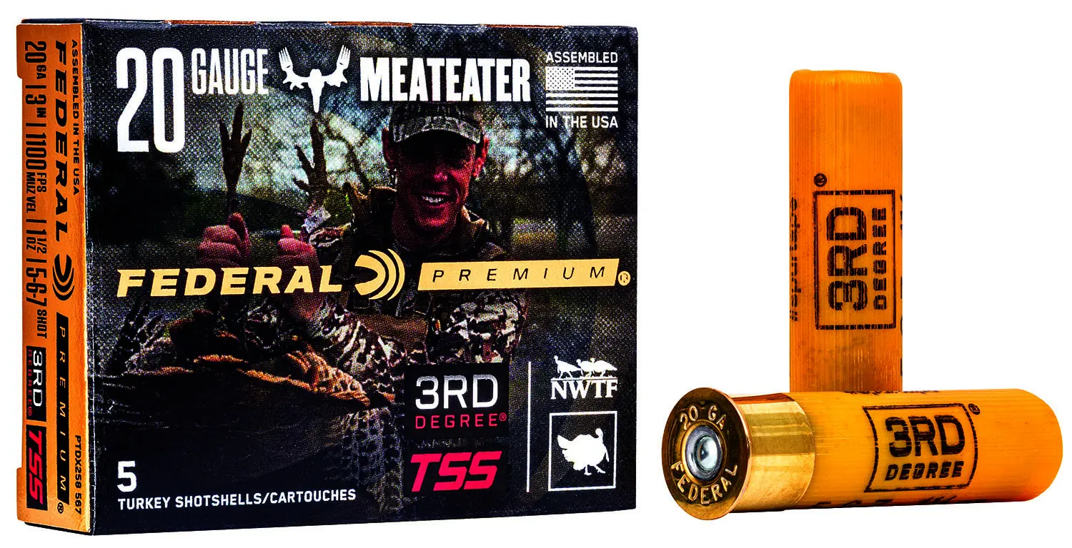 Federal PTDX258567 Premium 3rd Degree 20Gauge 3" 1 1/2oz 5/6/7Shot 5 Per Box/50 Case