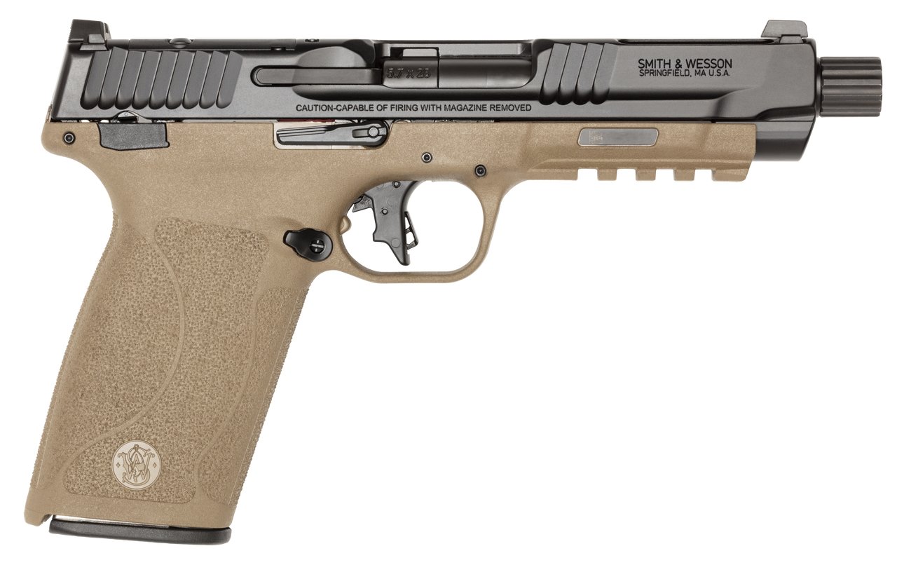 SMITH AND WESSON M&P5.7 OR 5.7X28 5" BK/FDE TB