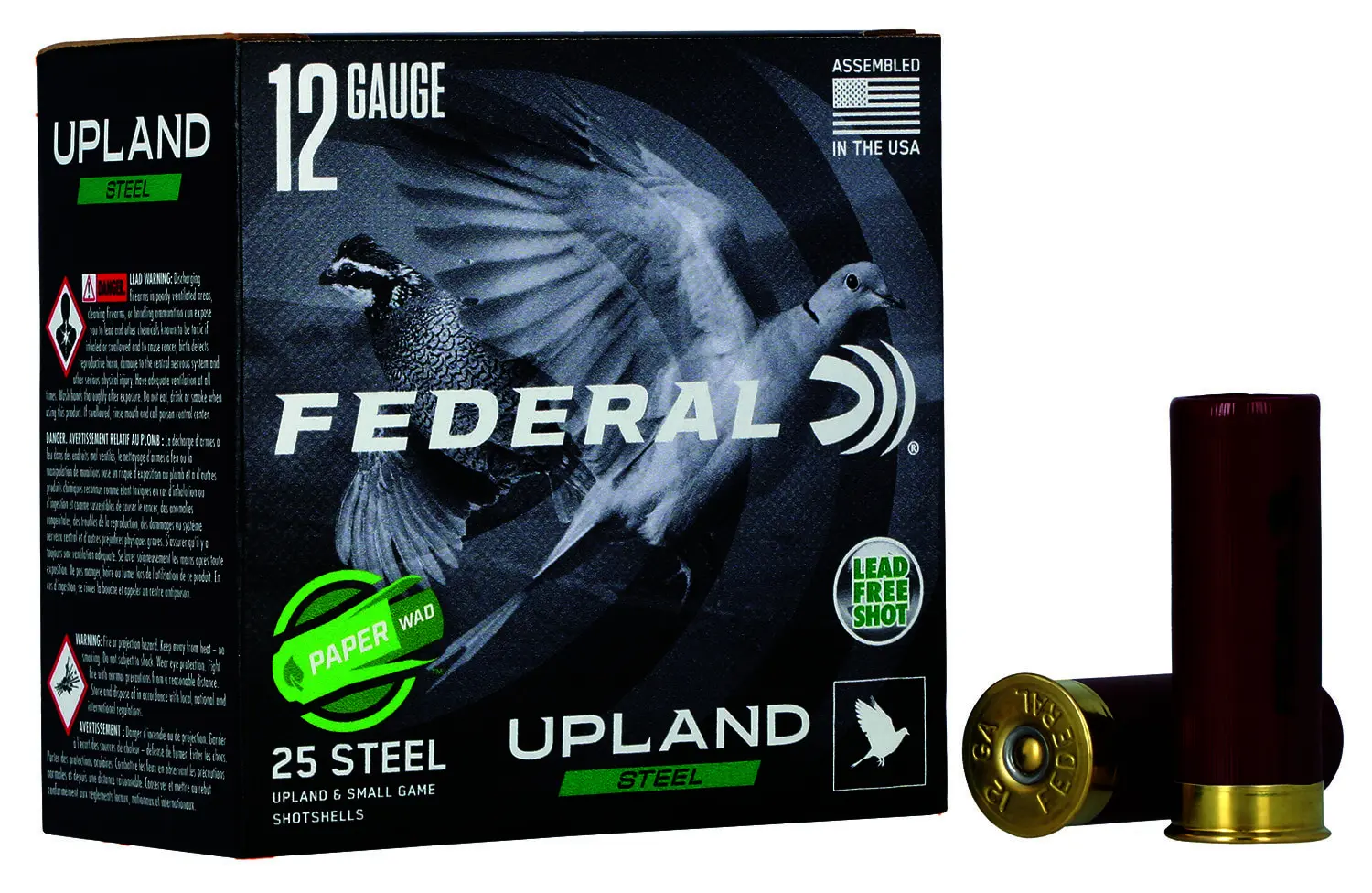 Federal USH122W75 Upland Field & Range Paper Wad 12Gauge 2.75" 1oz 7.5Shot 25 Per Box/10 Case