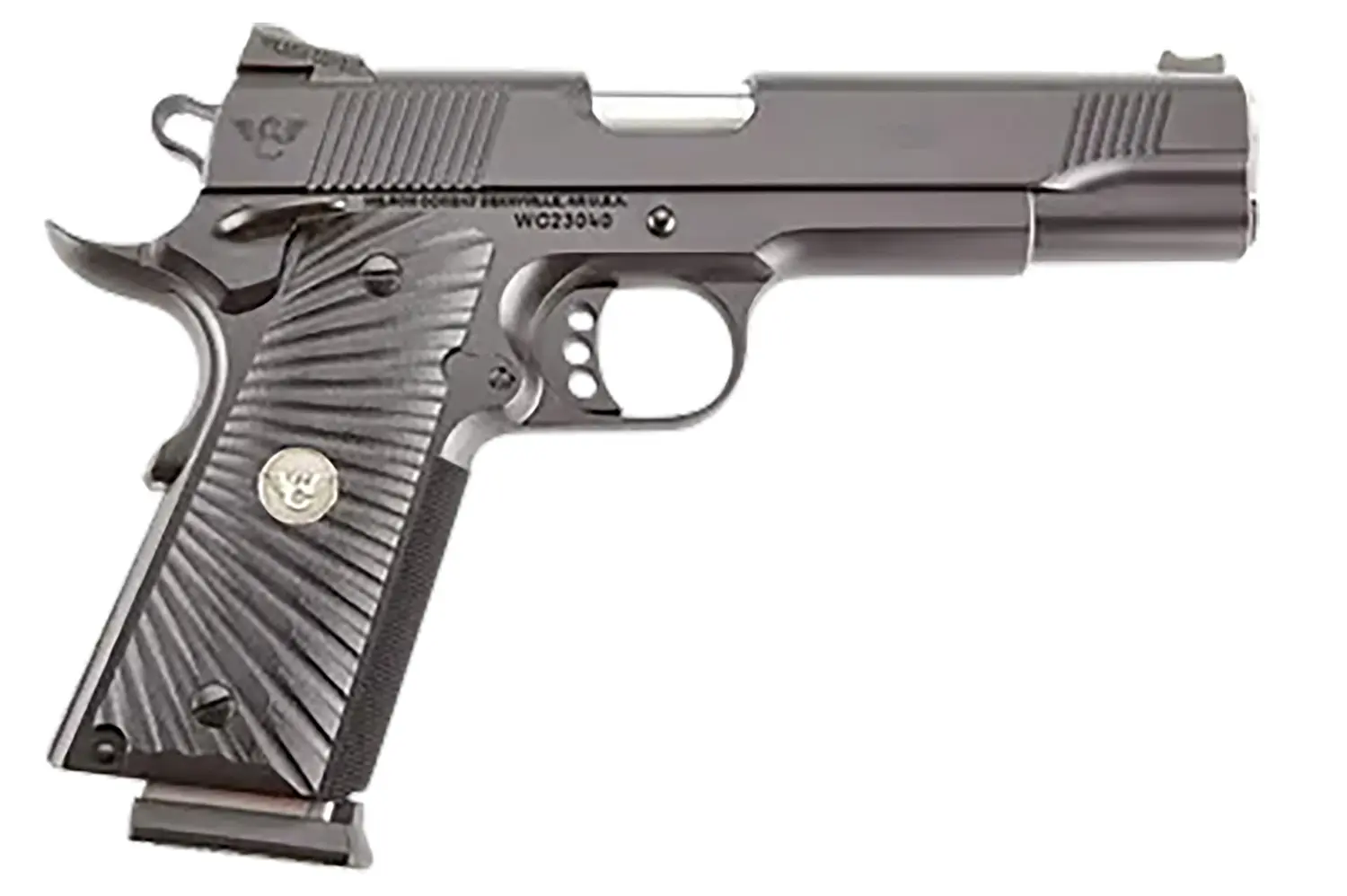 Wilson Combat CQBFS9A CQB Full Size Frame 9mm Luger 10+1 5" Match Grade Barrel, Black Serrated Carbon Steel Slide, Black Armor-Tuff Carbon Steel Frame w/Beavertail, Black G10 Starburst Grip