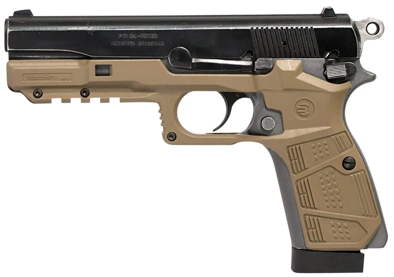 Recover Tactical HPC-02 Grip & Rail System Tan Polymer Picatinny for Browning Hi-Power