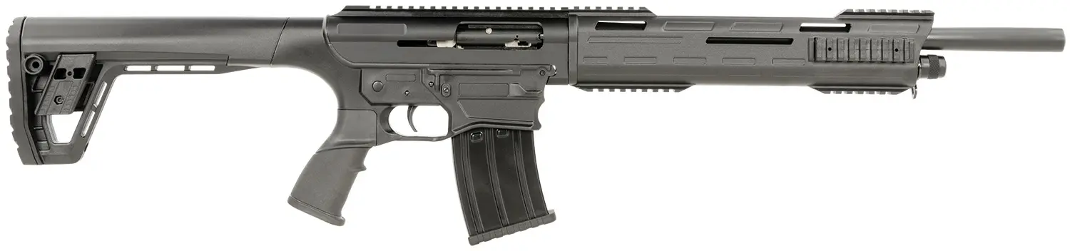 Tokarev USA 21000103 TAR 12 Gauge Semi-Auto 3" 5+1 18.50" Black Steel Barrel, Black Receiver w/Picatinny Rail, Black Fixed Synthetic Stock