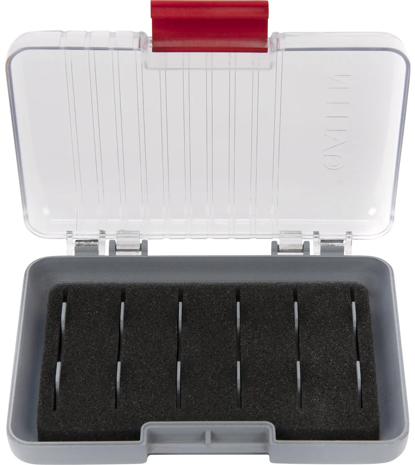 Plastic gun case with foam padding for secure firearm storage.