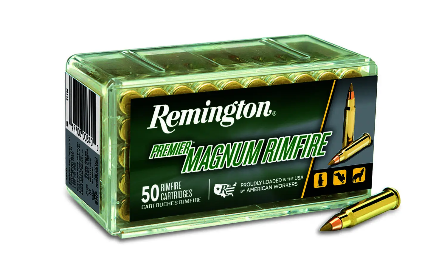 Remington Ammunition 20023 Magnum Rimfire 17HMR 17gr Jacketed Hollow Point 50 Per Box/40 Case