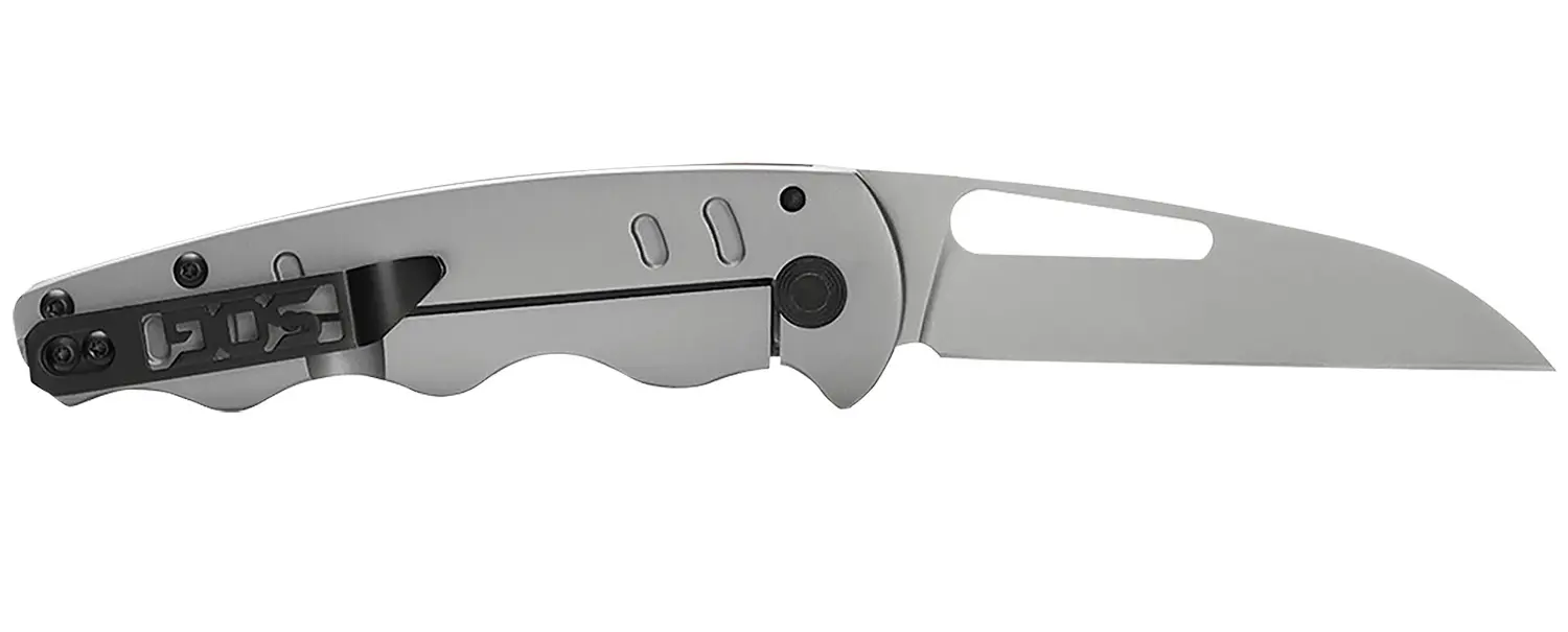 S.O.G SOG14520157 Escape FL 3" Folding Sheepsfoot Plain 8Cr13MoV SS Blade Silver w/ "SOG" Stainless Steel Handle Includes Pocket Clip
