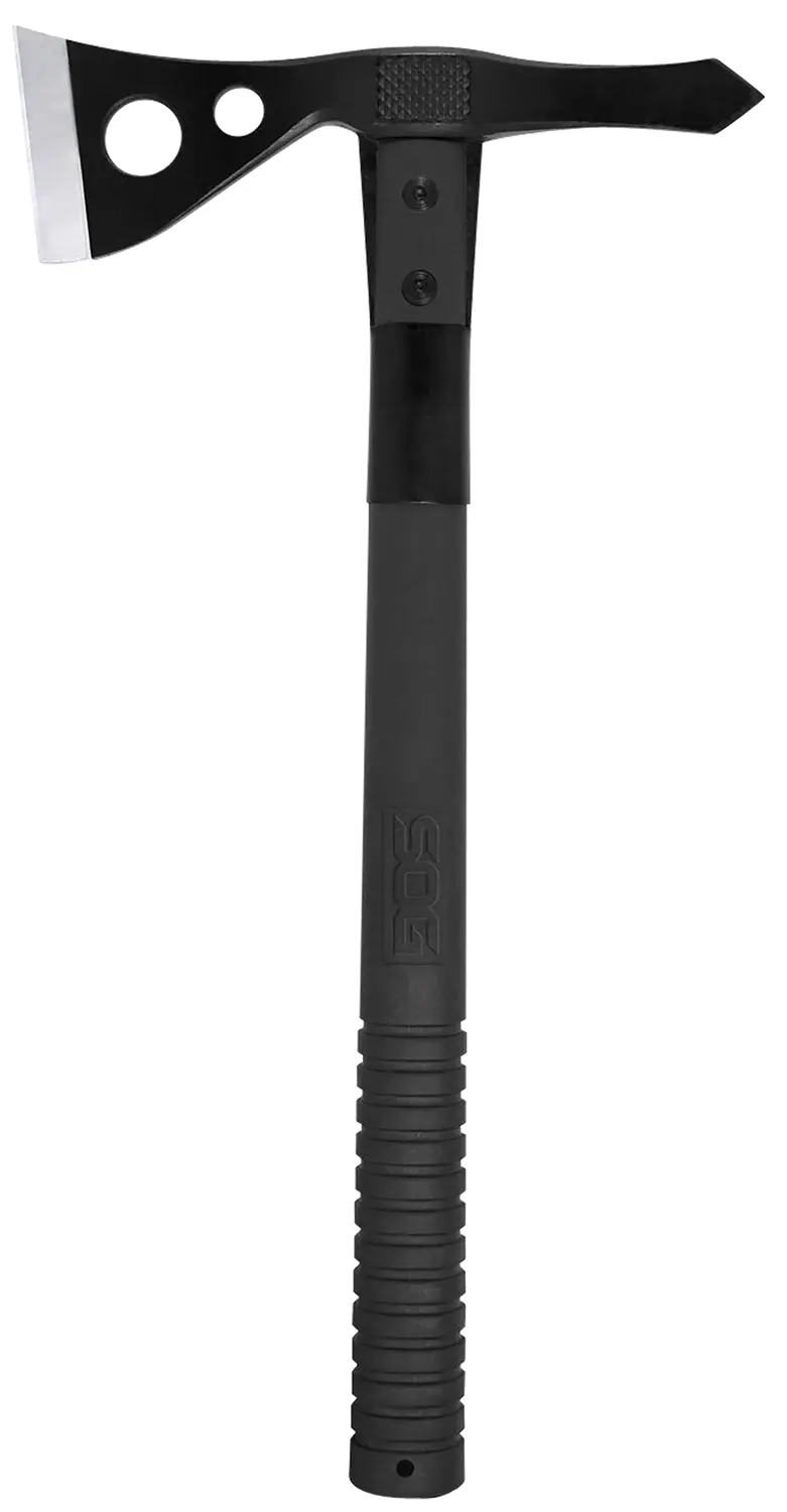 S.O.G SOGF01TNCP Tactical 2.75" Blade 420HC SS Blade Black Side Hammer Checkering GRN Handle 15.75" Long Tomahawk