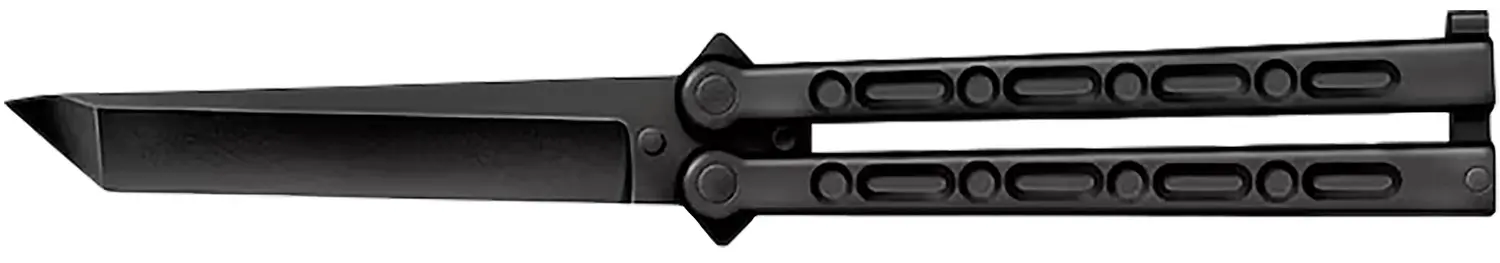 Cold Steel CS-92EAB FGX Balisong 5" Folding Plain Tanto Black Griv-Ex Blade/Handle