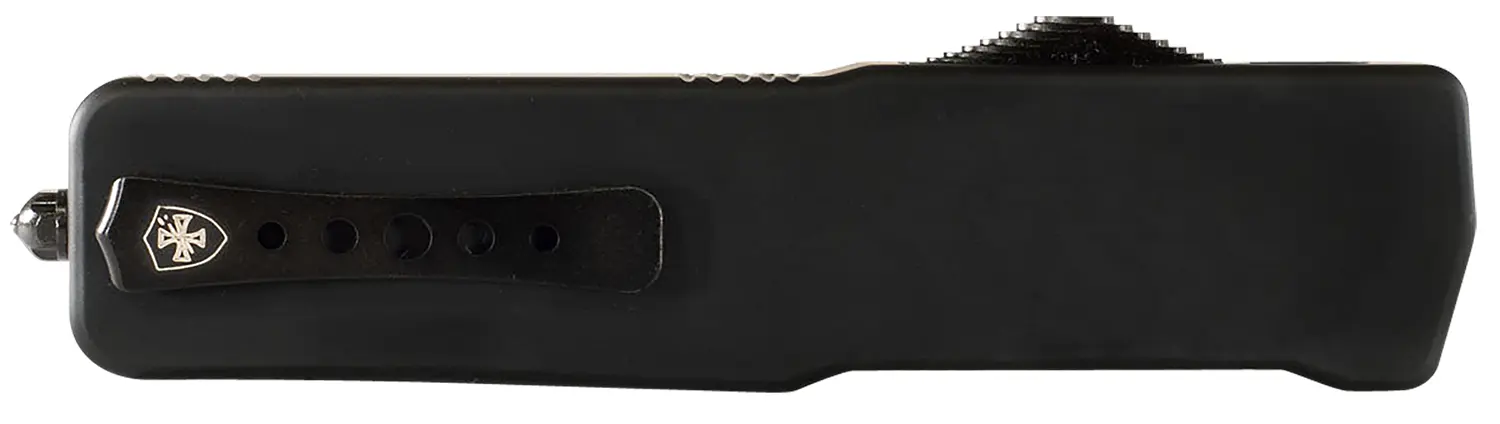 Templar Knife LABR321 Premium LW Large 3.50" OTF Drop Point Plain Black Oxide Stonewashed D2 Steel Blade, 5.25" Black Aluminum Handle