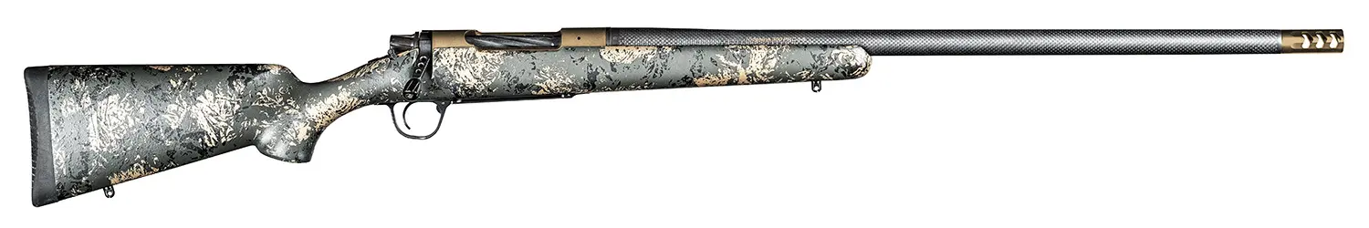 Christensen Arms 8010619400 Ridgeline FFT 7mm Rem Mag 3+1 22" Carbon Fiber/Threaded Barrel, Burnt Bronze Cerakote, Green with Black/Tan Accents Stock