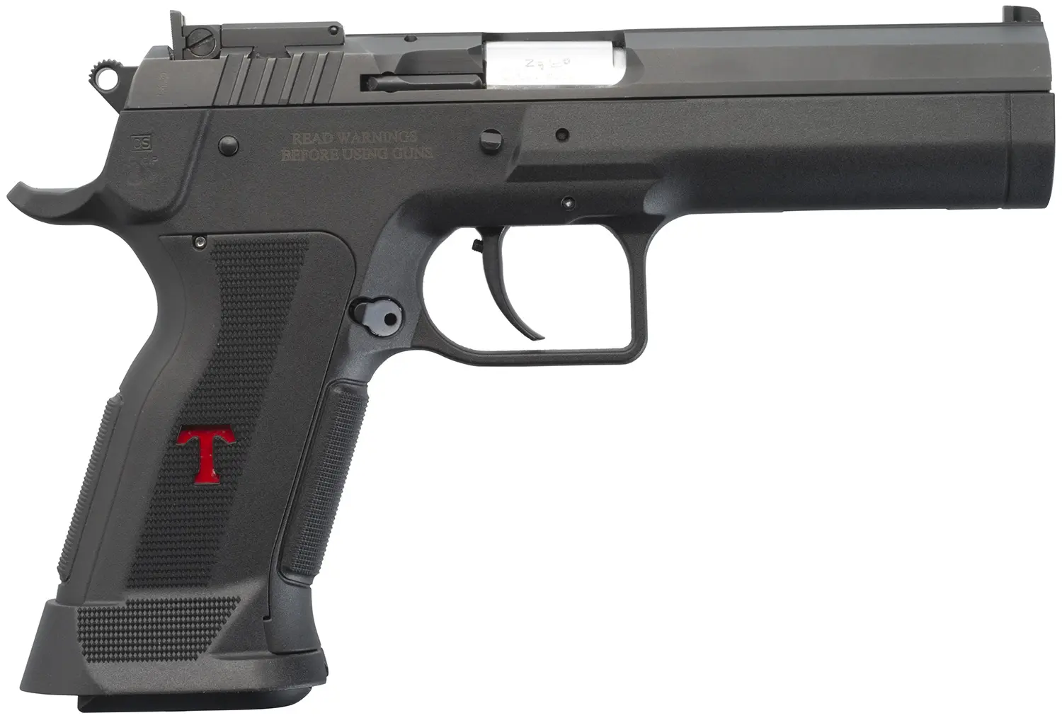 Tanfoglio IFG TFLIMPROP10 Limited Custom P 10mm Auto 14+1 4.76" Black Polygonal Rifled Barrel, Black Steel Slide, Black Polymer Frame, Black Polymer Grips, Ambidextrous