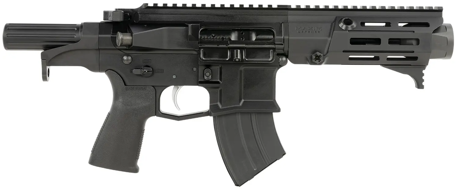 Maxim Defense MXM50801 PDX 505-SPS 7.62x39mm Caliber with 5.50" Barrel, 20+1 Capacity, Black Metal Finish, Black Polymer Grip
