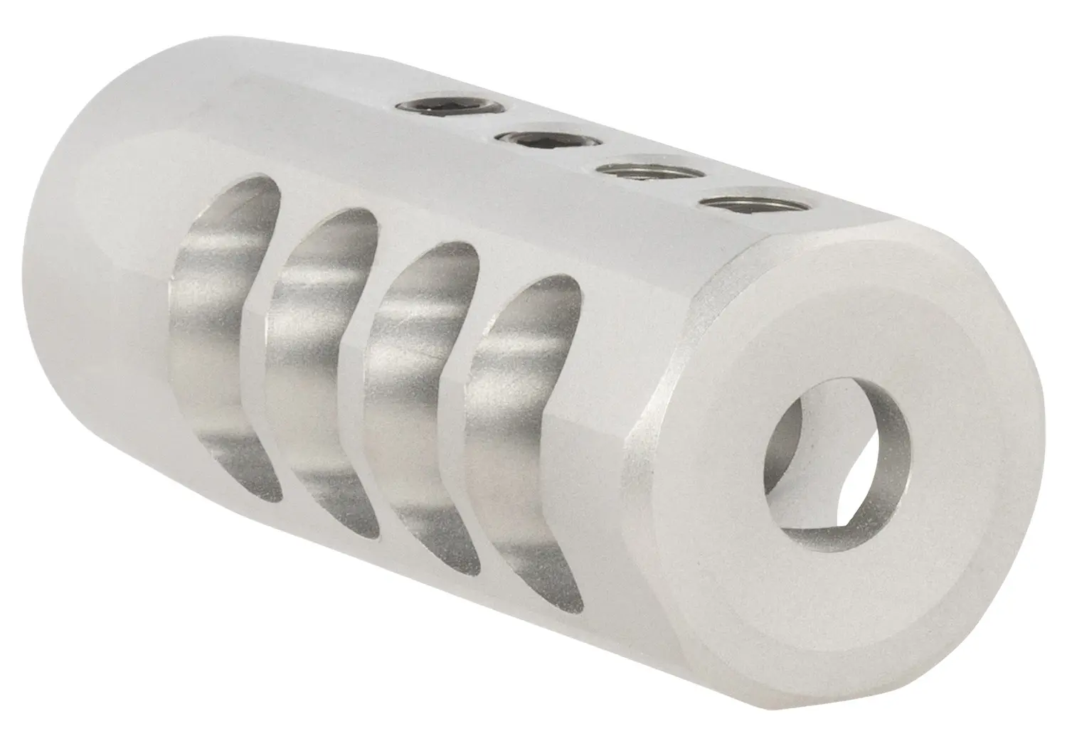 Christensen Arms 8100001701 Side-Baffle Natural Titanium, 5/8"-24 tpi Threads, 30 Cal (.920" D Bull barrel)