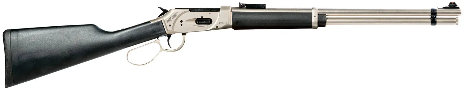 Gforce Arms GFLVR20SS Saddlehorn Full Size 410 Gauge Lever 2.50" 7+1 20" Stainless Steel Barrel, Stainless Aluminum Receiver, Fixed Black Synthetic Stock, Right Hand