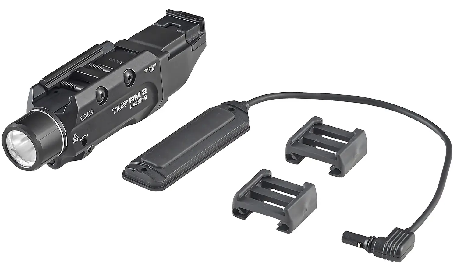 Streamlight 69453 TLR-2 RM w/Laser Black Aluminum, 1000 Lumens White LED Bulb/Green Laser, 297 Meters Beam, Picatinny Rail Mount