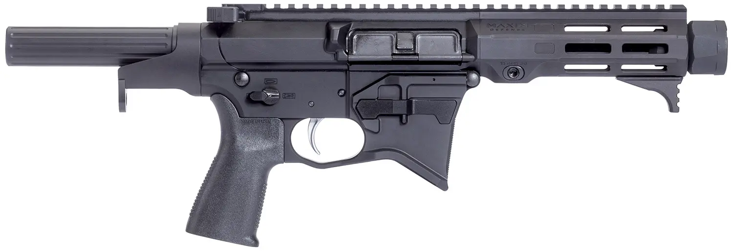 Maxim Defense MXM48172 CPS MD9 9mm Luger Caliber with 5.50" Barrel, Black Anodized Metal Finish, Black Maxim CQB Brace & Polymer Grip Right Hand