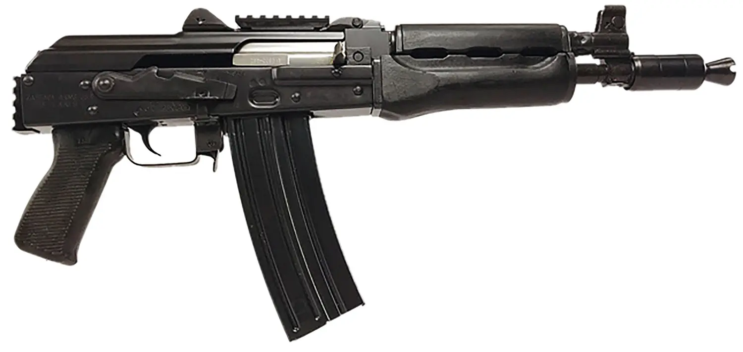 Zastava Arms Usa ZP85556PA ZPAP 85 5.56x45mm NATO 30+1 10" Black, Polymer Grip, Dark Wood Handgaurd, Stock Adapter, Muzzle Brake