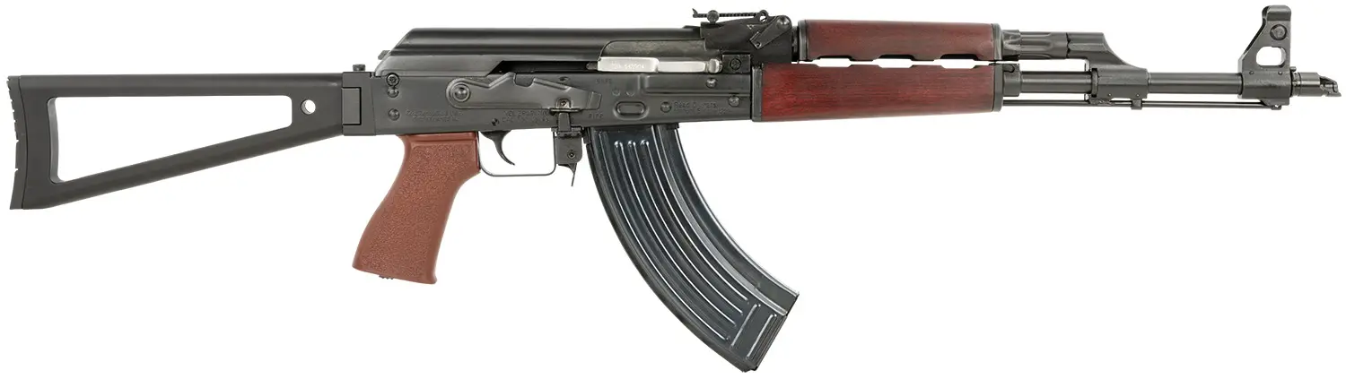 Zastava Arms Usa ZR7762RTF ZPAPM70 7.62x39mm 30+1 16.30" Black Chrome Lined Steel Barrel, Black Serbian Red Wood Handguard, Black Synthetic Folding Triangle Stock, Black Synthetic Grip