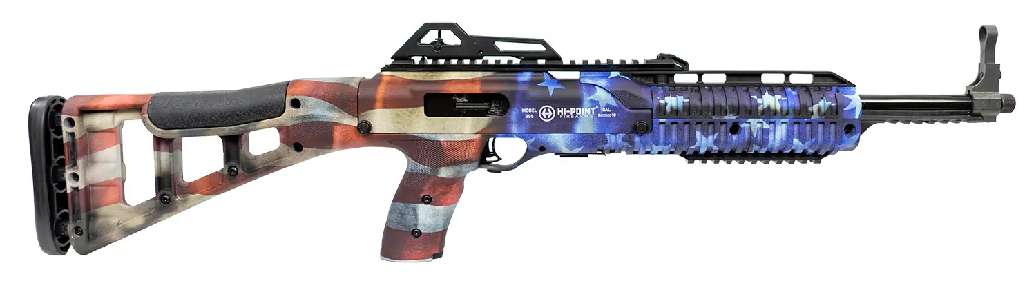 Hi-Point 4595TSFLG 4595TS Carbine 45 ACP 17.50" 9+1, American Flag, Skeletonized Stock, Adjustable Sights