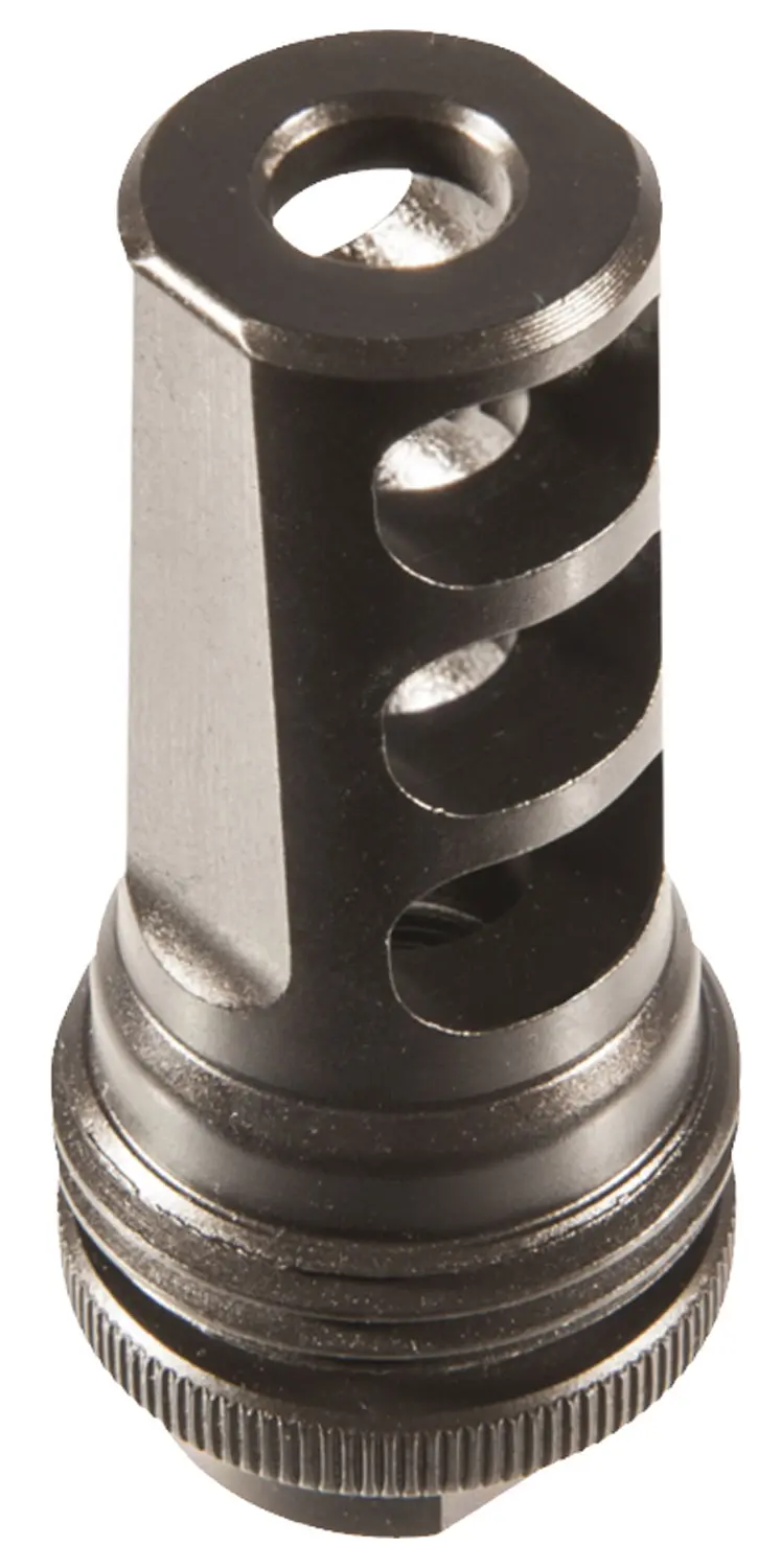 SilencerCo AC858 ASR Muzzle Brake Black Steel with 3/4"-24 tpi Threads for 338 Cal