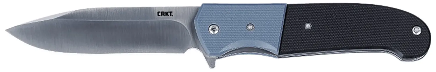 CRKT 6880 Ignitor 3.48" Folding Drop Point Plain Satin 8Cr13MoV SS Blade/ Blue/Black G10 Handle Includes Pocket Clip