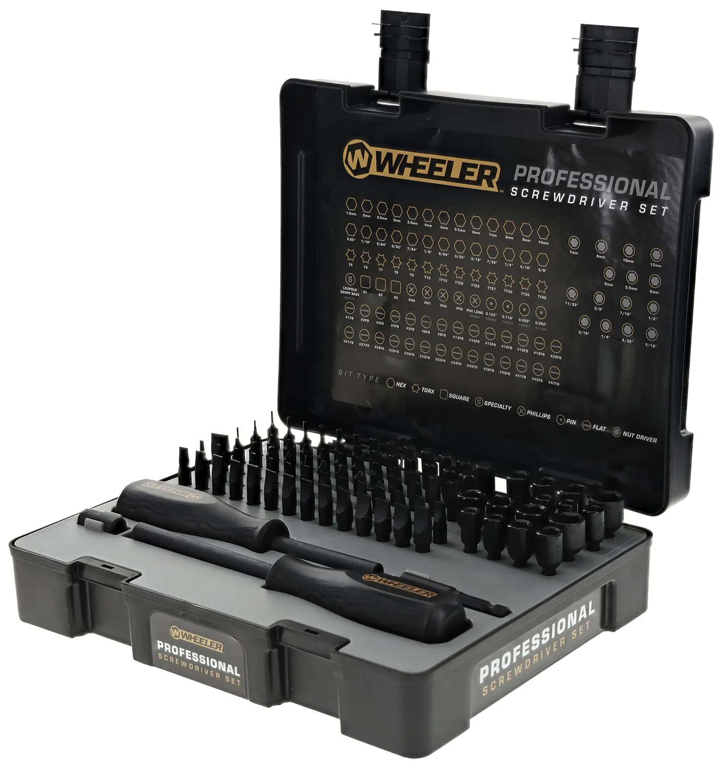 Wheeler 4001003 Professional Screwdriver Set Black 100 Pieces
