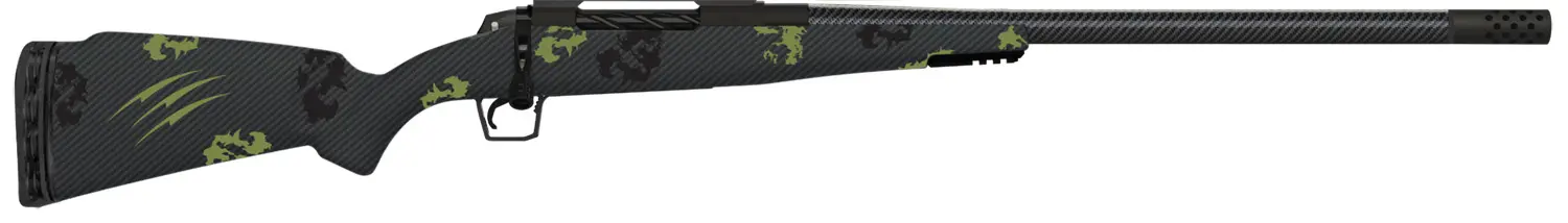 Fierce Firearms TROG300PRC24BF CT Rogue 300 PRC 3+1 24" Carbon Fiber Threaded Barrel, Black Cerakote Titanium Receiver, Picatinny Rail Forend, Forest Camo Fixed Carbon Fiber Stock, Right Hand