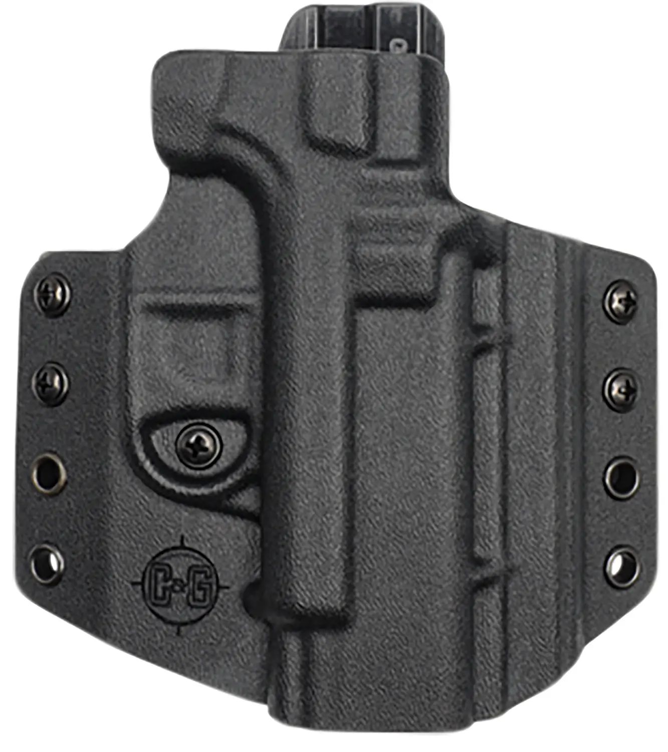 Holster for concealed carry with adjustable retention and quick draw.