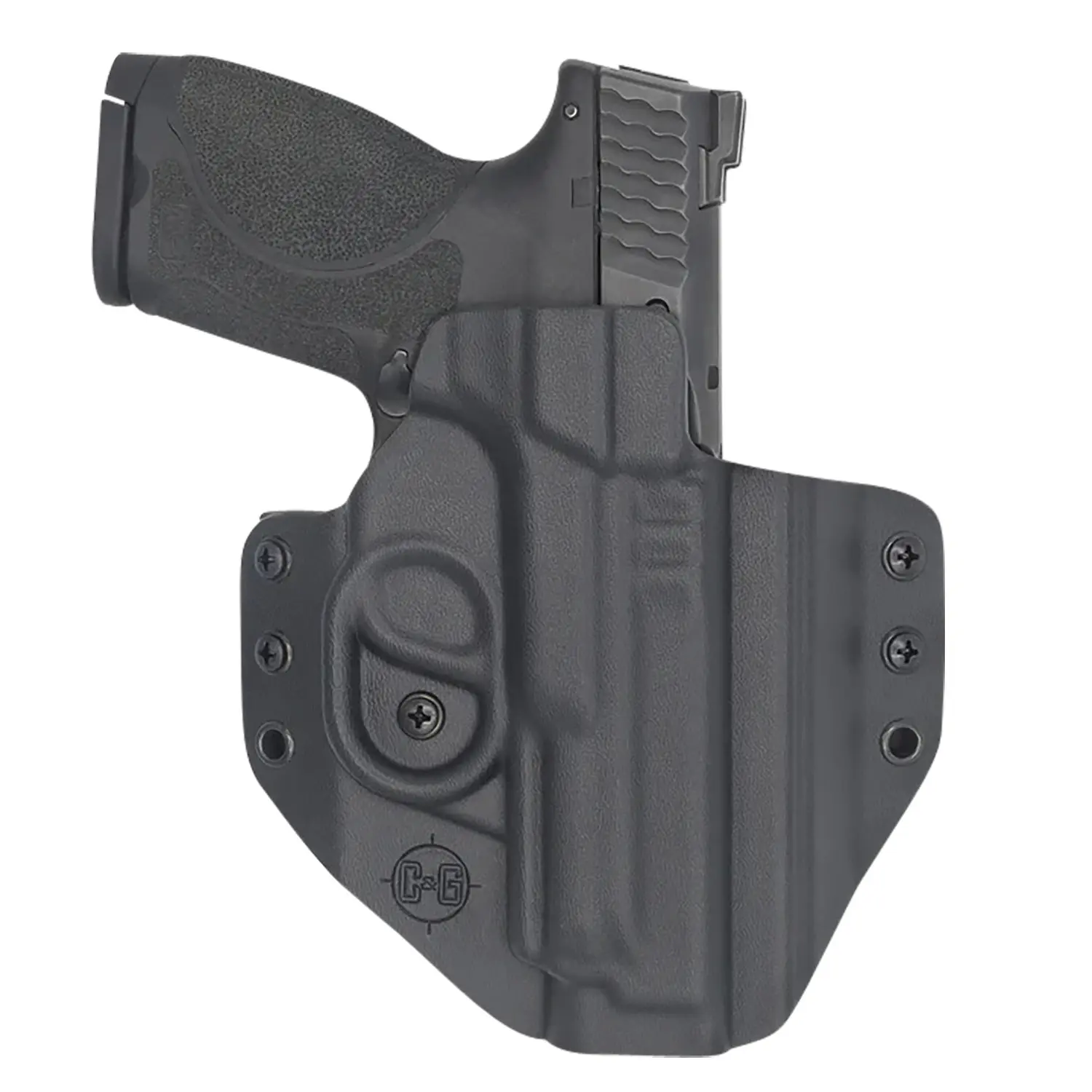 Holster for concealed carry with adjustable retention.