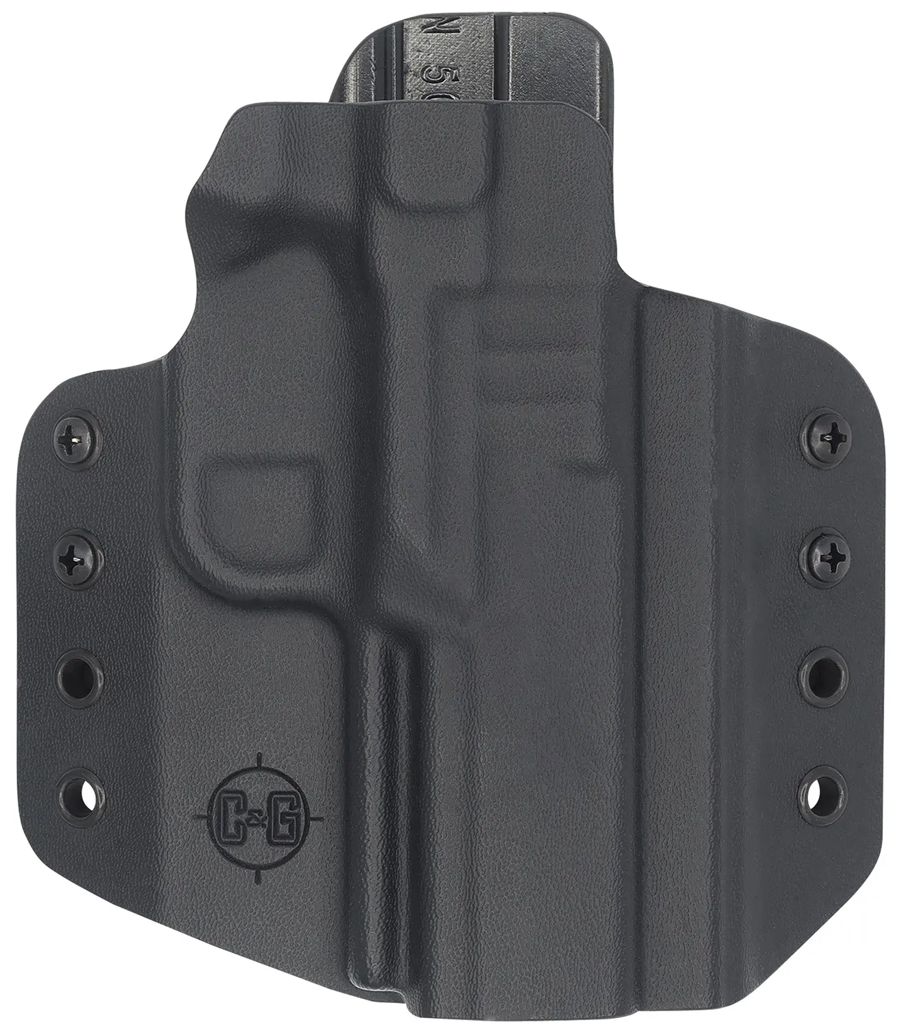 C&G Holsters 1696100 Covert OWB Black Kydex Belt Loop Fits FN 509/T Right Hand