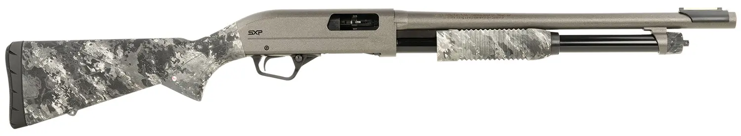 Winchester Repeating Arms 512450695 SXP Hybrid Defender 20 Gauge 3" Chamber 5+1 (2.75") 18", Gray Barrel/Rec, TrueTimber Midnight Synthetic Furniture, Fiber Optic Front