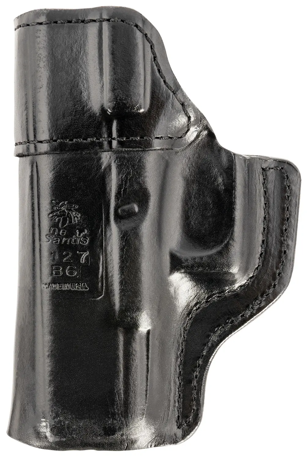DeSantis Gunhide 127BAB6Z0 Inside Heat IWB Black Leather Belt Clip Fits Glock 19/19 Gen 5/19X/23/32/45 Right Hand