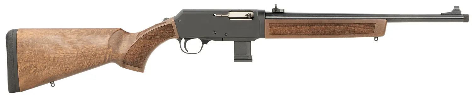 Henry H027H9 Homesteader 9mm Luger 10+1 16.37" Blued Steel Threaded Barrel, Black Anodized Drilled & Tapped Aluminum Receiver, American Walnut Fixed Wood Stock, 2-Piece Grip, Ambidextrous