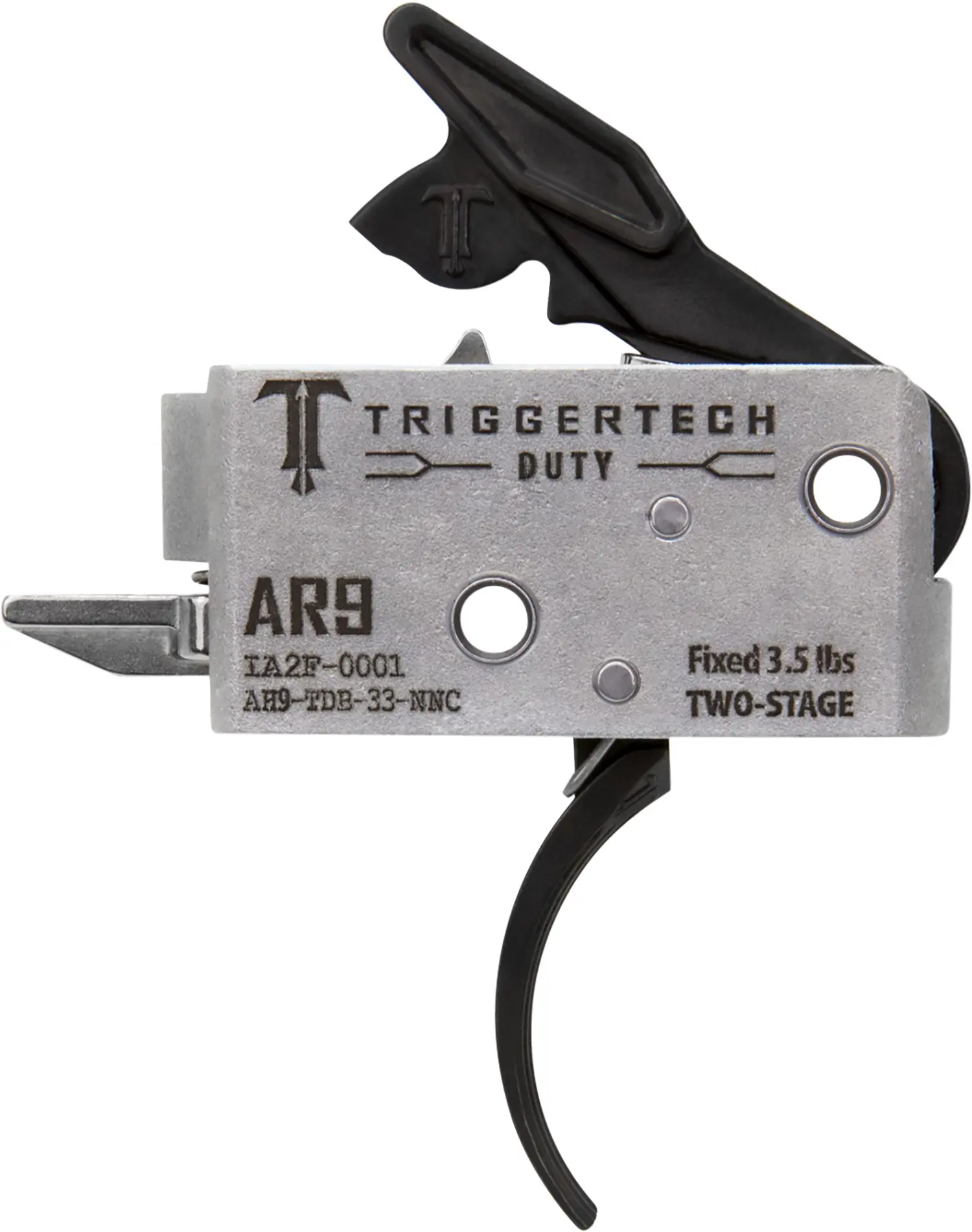 TriggerTech AH9TDB33NNC Duty Curved Trigger Two-Stage 3.50 lbs Draw Weight Fits AR-9