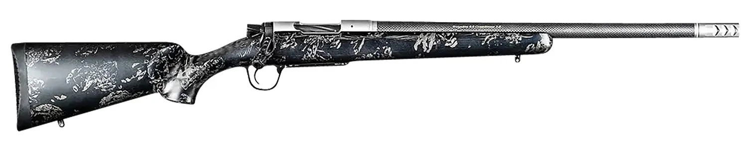 Christensen Arms 8010632800 Ridgeline FFT TI 7mm PRC 3+1 22" Carbon Fiber Threaded Barrel, Stainless Titanium Rec, Black with Gray Accents Stock