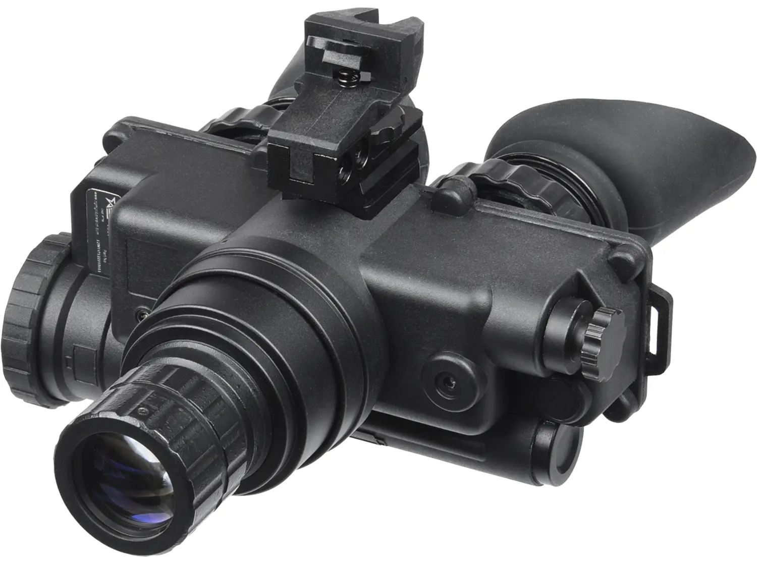 AGM Global Vision 12W7P122153211 Wolf-7 PRO NL1 Night Vision Goggles Black 1x 27mm, Generation 2+ Level 1, 45-54 lp/mm Resolution, Green Filter