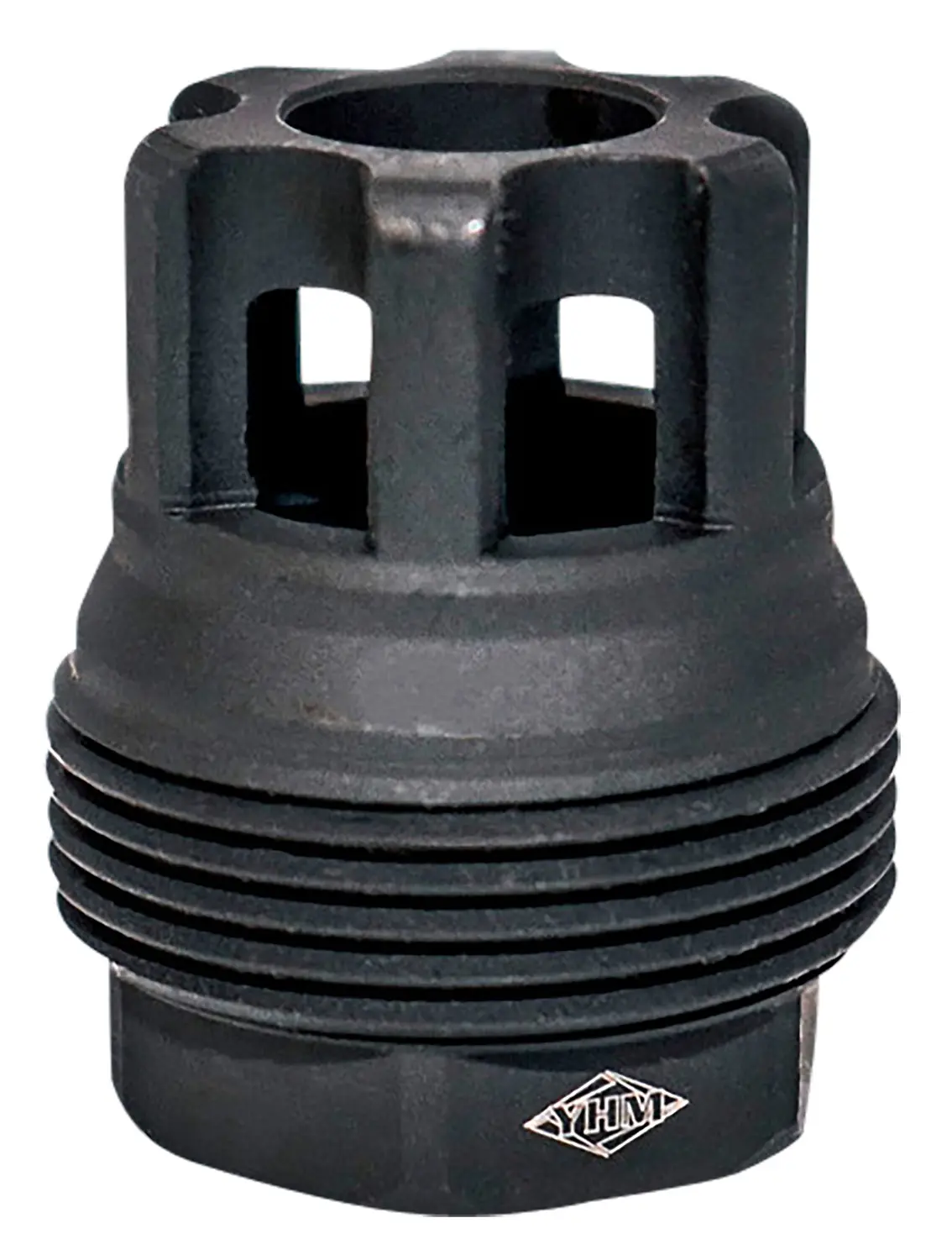 Yankee Hill 4401MB28 sRx QD Mini Muzzle Brake Black Phosphate Steel with 1/2"-28 tpi, 9mm, 1.10" OAL & 9.375" Diameter for sRx Adapters