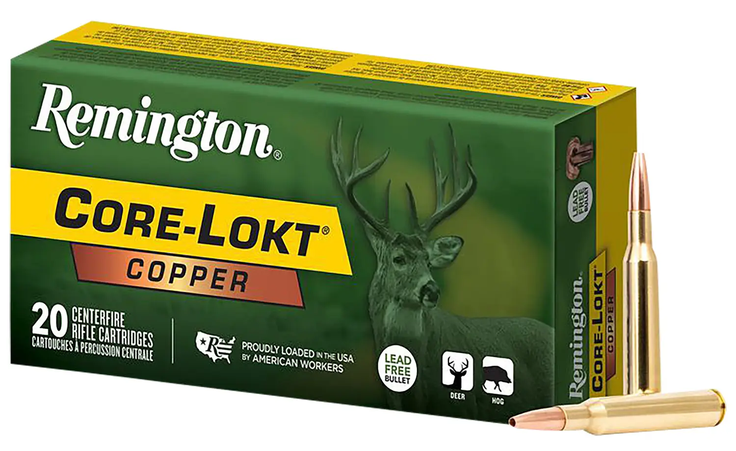 Remington Ammunition R27855 Core-Lokt Copper 270Win 130gr Copper Hollow Point 20 Per Box/10 Case
