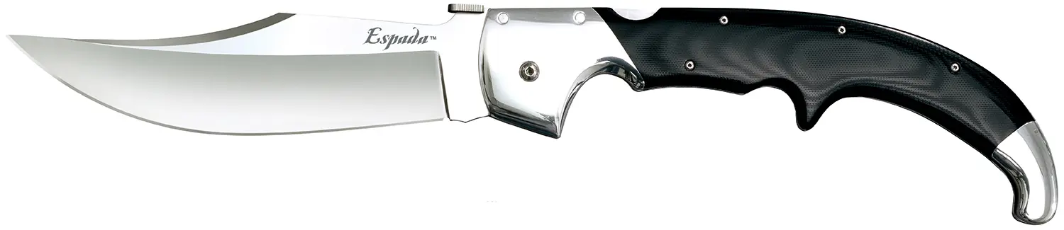 Cold Steel CS62MA Espada XL 7.50" Folding Clip Point Plain S35VN SS Blade/9.25" Black w/Polished Bolsters G10 Handle Includes Belt Clip