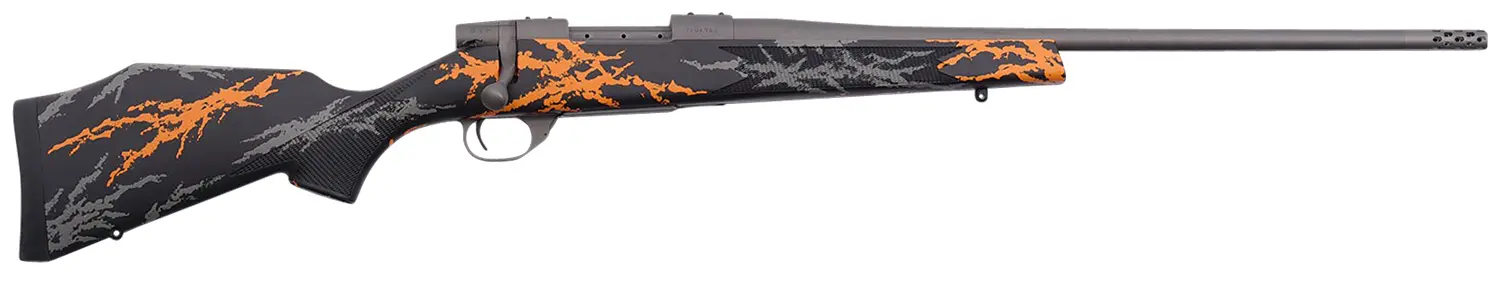 Weatherby VYH7M8RR2B Vanguard Compact Hunter 7mm-08 Rem 5+1 20", Tungsten Gray Barrel/Rec, Black w/Gray & Orange Sponge Accents Monte Carlo Stock, Accubrake Muzzle Brake