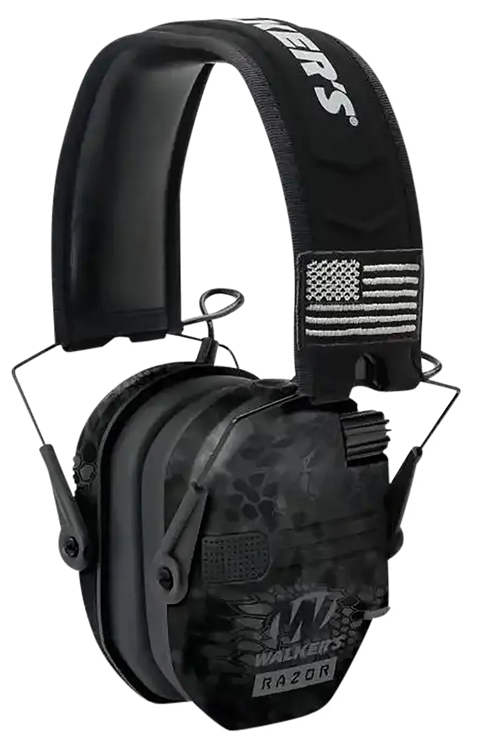Walker's GWPRSEMPATKPT Razor Patriot Slim Muff 23 dB Over the Head Kryptek Highlander/Black Polymer