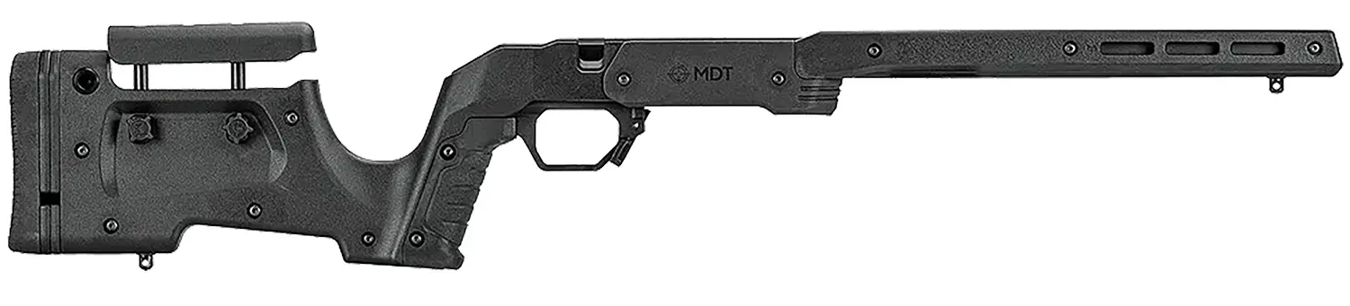 Mdt Sporting Goods Inc 104691BLK XRS Chassis Black Aluminum Core with Polymer Panels, Adj. Cheekrest, M-LOK Forend, Interchangeable Grips, AICS Mag Compatible, Fits Short Action Remington 700