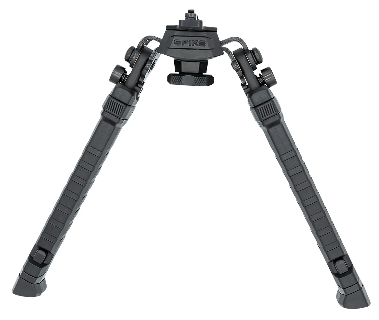 Adjustable gun bipod for rifles, firearms, and shooting accessories.