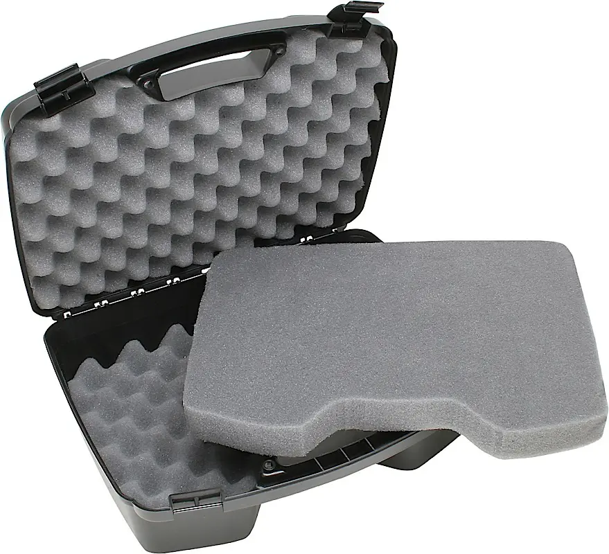 MTM Case-Gard 81140 Handgun Case Black Polypropylene Holds 4 Handgun w/ up to 8" Barrels & 6 Sub-Compacts w/ Magazines