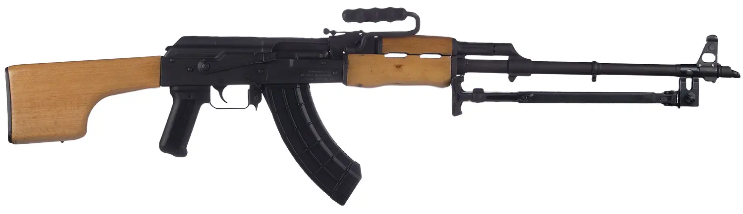Century Arms RI4988N AES-10B RPK 7.62x39mm 30+1 21.50" Heavy Match Grade Barrel, Black Receiver, Wood Furniture, Clubfoot Style Stock, Carry Handle, Bipod
