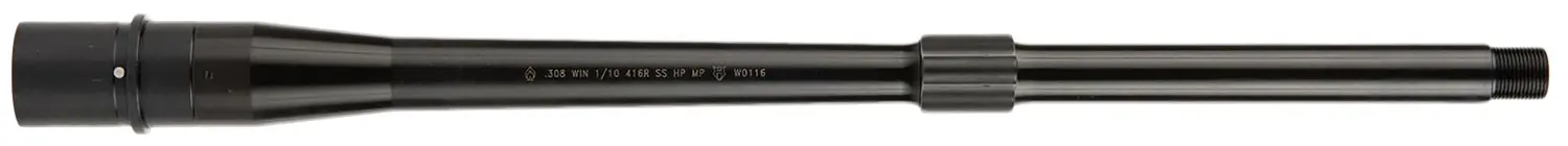 Ballistic Advantage BABL308019PQ Premium Series 308 Win 16" Threaded Hanson Profile, Midlength with Low Pro Gas Block, Black QPQ 4150 Chrome Moly Vanadium Steel, Fits AR-10