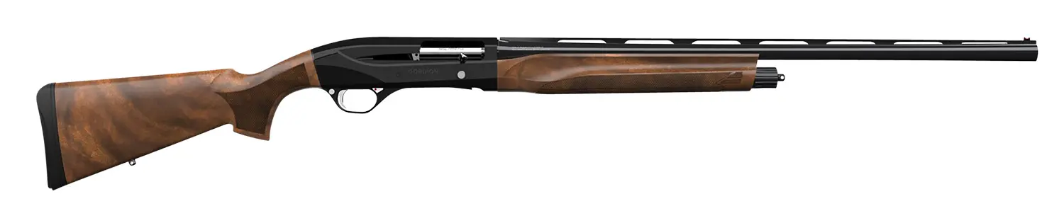 Retay USA GOR20PLBLK28 Gordion Inertia Plus 20 Gauge 4+1 (2.75") 3" 28" Deep Bore Drilled, Black Barrel/Rec, Walnut Stock w/Integrated Sling Swivel Mount, TruGlo Red Fiber Optic Front Sight